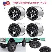4X 1.0" CNC Aluminum Beadlock Wheel Rims for RC 1/24 Axial SCX24 Model Crawler