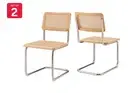 Set of 2 Matt Blatt Marcel Breuer Cesca Dining Chairs Replica (Natural/Rattan),