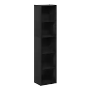 Furinno Pasir 4-Tier Open Shelf Bookcase 5 Tier Blackwood