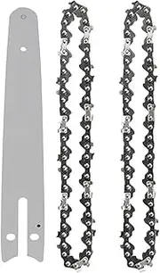 GZHZM 8 Inch Chainsaw Blade 1/4" Pitch .043" 45 Drive Link Electric Saw Chainsaw Guide Bar And Saw Chain Set Rechargeable Tools