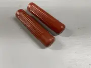 Brick Red Clay BICYCLE GRIPS Postwar Schwinn Silverking DAYTON SHELBY Monark