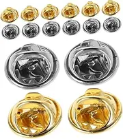 [STOBOK] 30 Sets Metal Locking Pin Backs Butterfly Clutch Brooch Tie Hat Badge Pin Backs