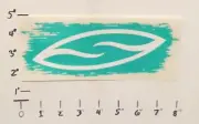 Smith Optics 8" Team Sticker Teal Blue Surf Skate Fish SG