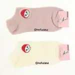 日本進口 MOFUSAND 貓福 草莓喵刺繡隱形襪 兩色可遠 白/粉 粉草莓