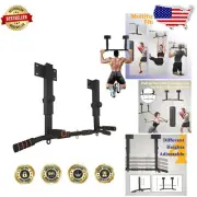 Professional Grade Height Adjustable Pull Up Bar & Dip Station for Home Gyms