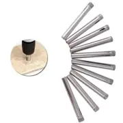 Sleek Metal Body Diamond Drill Bit Kit for Glass and Tile Drilling 10 Pcs