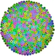 Shusmda 1900Pcs Glow in The Dark Beads Mix 9 Colors Glow Beads Luminous Beads Bulk Acrylic Hair Beads Plastic Beads
