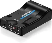 SCART to HDMI Converter, Aolirot SCART to HDMI Video Audio Adapter 1080P@60HZ Scart to HDMI Adapter with USB Power Cable Compatible Support PAL/NTSC/SECAM for PS4, PS3, Sky Box, STB TV, DVD Player