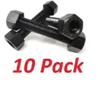 Threaded Teflon Coated Stud Bolt w/Hex Nuts 1/8-8 x 8-1/2 B7 Studs (10 Pack)