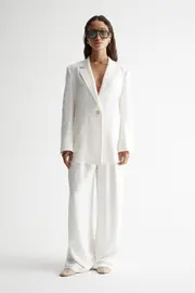 Marbella Blazer White Size 14 | Elka Collective