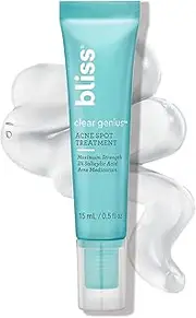 [Bliss] Clear Genius Acne Spot Treatment, Maximum Strength, 2% Salicylic Acid, Reduces Blemishes, Clean, Vegan, Cruelty Free, 0.5 fl oz
