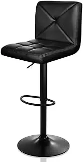 Artiss Bar Stools Stool Set of 2 Adjustable Kitchen Swivel Counter Black