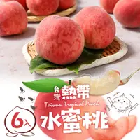 在飛比找松果購物優惠-【愛上新鮮】台灣鮮採水蜜桃(6入裝/1kg±10%/箱) (