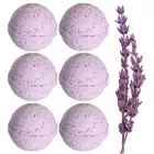 6 Pc Natural Bath Bombs Lavender Scent Fragrance Bubble Spa Fizzy Fizzies Soak