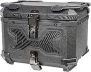 Motorcycle Back top Box case Universal 45L Motorcycle Top Box Tail Rear Luggage Tool Case Waterproof Motorbike Helmet Trunk with Bracket Base Plate