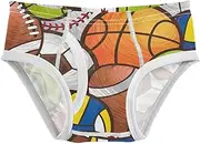 [Joisal] Sport Ball Underwear Toddler Soft 5t Boys Underwear Briefs, Sport Ball, 5 Years