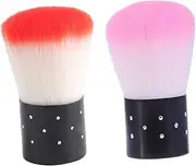 CALLARON 2Pcs Durable Nail Cleaning Brush Soft Bristle Nail Dusting Brush for Manicure and Salon Use for Removing Dust and Debris From Fingernails