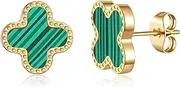 [AIPPK] 18K Gold Plated Clover Earrings for Women Four Leaf Clover Stud Earrings Lucky Dangle Earrings Simple Jewelry Gifts for Women