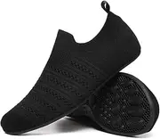 [Hayeabi] Lightweight House Slippers Slip On Home Sock Shoes for Womens Mens