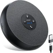 EMEET USB Speakerphone, M1A Zoom Certified AI Mics 360°Voice Pickup USB Type C-A
