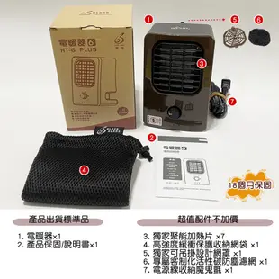 【JIALORNG 嘉隆】【BLACK GEARS黑設】HT-6 PLUS微型低功率電暖器 電暖器