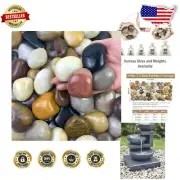 20 lbs Polished River Rocks, 2-3 inch Decorative Pebbles for Landscaping & Aq...