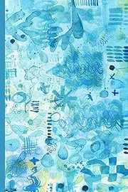 Notes: A Blank Dot Grid Notebook with Aqua Blue Watercolor Abstract Painting Cover Art
