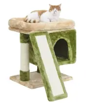 Small Cat Tree for Indoor Cats, Cat Tower with Scratching Post, Modern Activi...