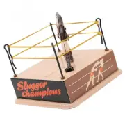 Clockwork Boxing Toy Nostalgic Theme Boxing Tin Toy Decorative Vintage WP