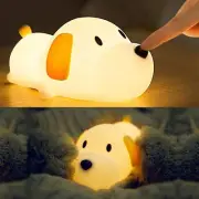 Led Cute Dog Night Light, Dimmable Nursery Puppy Kawaii Lamps, Super Squishy