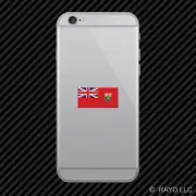 Manitoba Flag Cell Phone Sticker Mobile Die Cut Canada mb province
