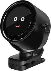 Generic Portable Clip on Fan USB Rechargeable Small Desk Fan Baby Stroller Fan (Black)