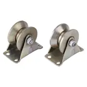 2pcs 2 V Type Wheel Track Rail W/ Bracket Sliding Gate Roller