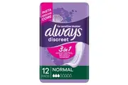 Always Discreet Level 3 Incontinence Pads 12 Pack for Bladder Leaks