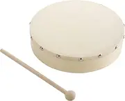 Frame Drums, Birch Sheepskin Foam Nail Tambourine, Percussion Instrument Wooden Drum With Wooden Beater, Frame Musical Instrument Percussion For Adults Beginners