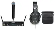 SAMSON Concert 99 Wireless Handheld Microphone-D+Audio Technica ATH Headphones