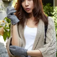 在飛比找樂天市場購物網優惠-觸控手套 女羊毛手套-冬季可愛蝴蝶結防寒保暖時尚配件雙色72