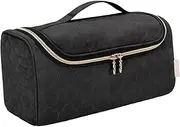 Generic Hair Curler and Accessories Storage Bag, Hair Tools Organizer, Protection Travel Case for Styler and Attachments Portable, Black