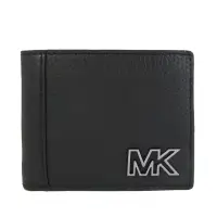 在飛比找momo購物網優惠-【Michael Kors】男生款 金屬MK荔枝紋皮革零錢袋