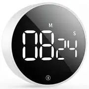 Digital Kitchen Timer - Magnetic Countdown Countup Timer with Large LED White