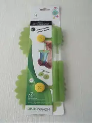 Charles Viancin Silicone Green Daisy Cover and Sip Set LAST ONE