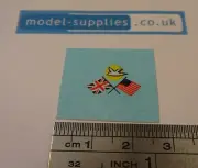 Corgi 153 Proteus-Campbell Bluebird Logo and Flags Repro Waterslide Transfer Set