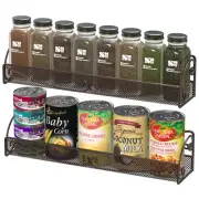 Wall Mounted Single Tier Mesh Hanging Spice Rack Set of 2 Bronze