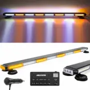 50'' COB LED Strobe Beacon Light Rooftop Emergency Warning Hazard White Amber