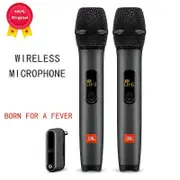 For JBL Wireless Microphone Handheld UHF Dual Channel Mike 6.3 Interface 1 T 2 Family Karaoke KTV Show Singing Speech Microphone black
