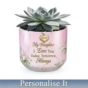 Personalised Faux Succulent Planter For Daughter