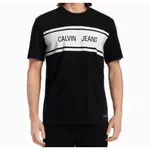 CALVIN KLEIN 男生圓領短袖上衣 短袖文字T LOGO T 短T黑色 現貨 凱文克萊CK-41J7538