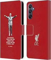 Head Case Designs Officially Licensed Liverpool Football Club Liverpool Bill Shankly Quotes Leather Book Wallet Case Cover Compatible with Samsung Galaxy A15