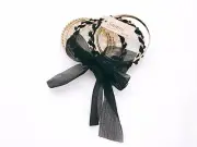 Xmas Bangle set 9 pieces bracelets bow tie pearl metal chain