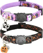 2 Pack Cat Collar Breakaway with Bells, (FREE SHIPPING) (NEW)